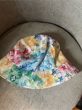Multicolor Monogram Tie-Dye Bucket Hat